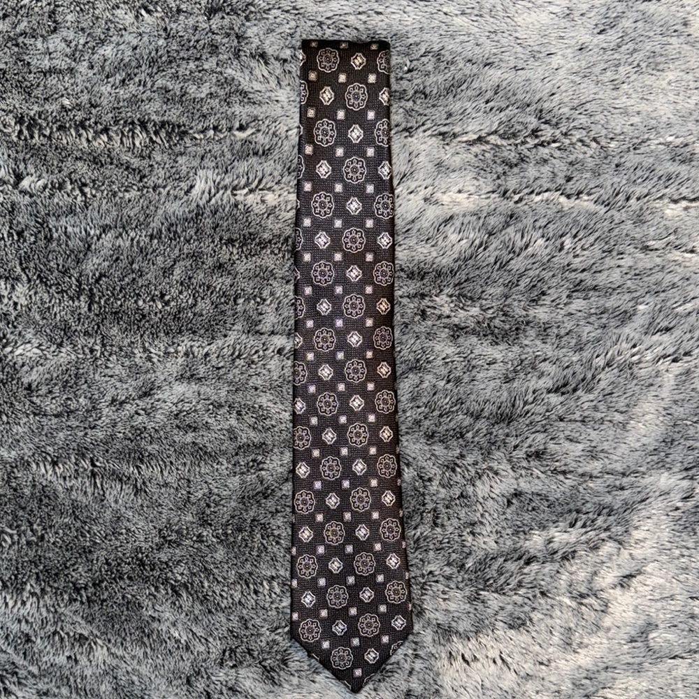Black Patterned Tie